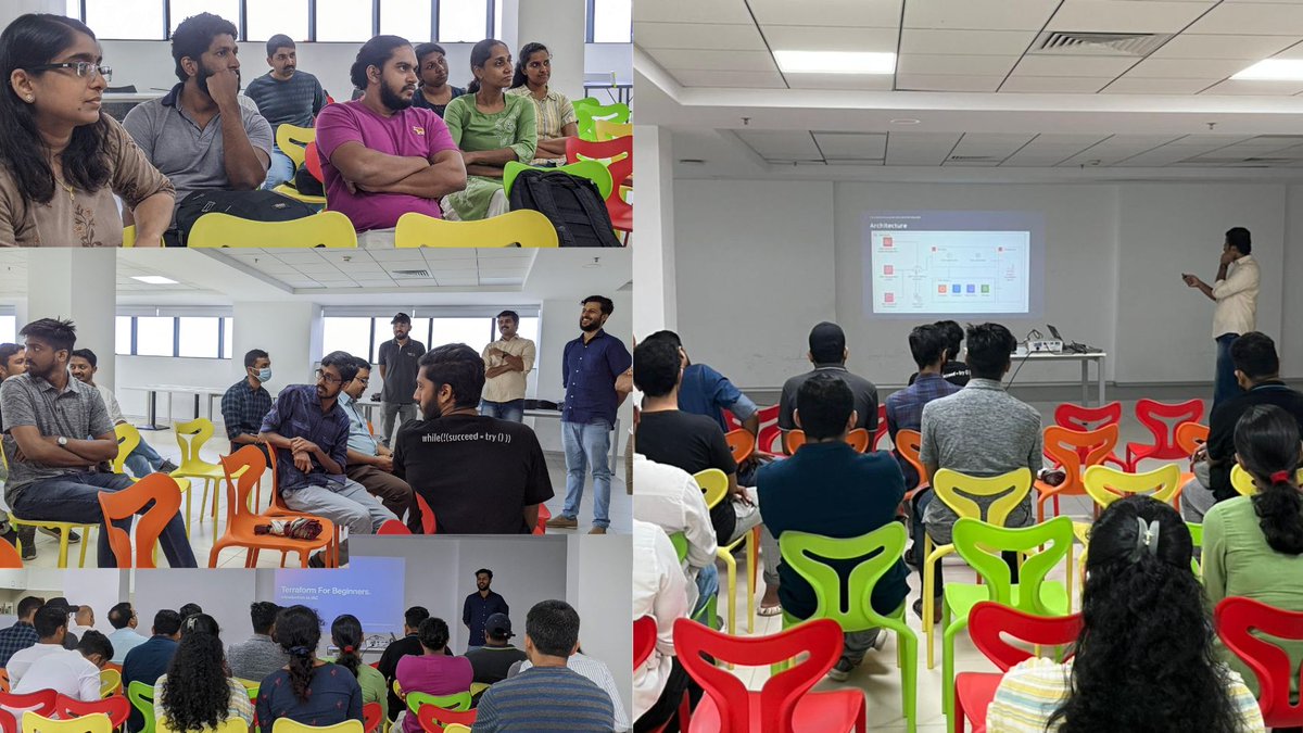 cncgkochi's tweet photo. Thanks to everyone joined us for the meetup on this rainy day. Hope you had a great learning experience. 

Thanks to Praveesh for delivering the talks today.

Thank you @Innovature_ai  for hosting us today 

#cncf #cncfkochi #cloudnative #kubernetes #terraform #meetups https://t.co/en58gFAjxU