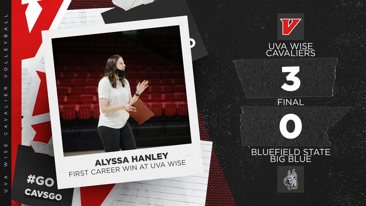 UVAWiseCavs's tweet photo. Head @UVAWiseVball Coach Alyssa Hanley captures first career win with Cavs in UVA Wise debut!

#GoCavsGo l #IgnitedWeStand https://t.co/8SYqQRF35F