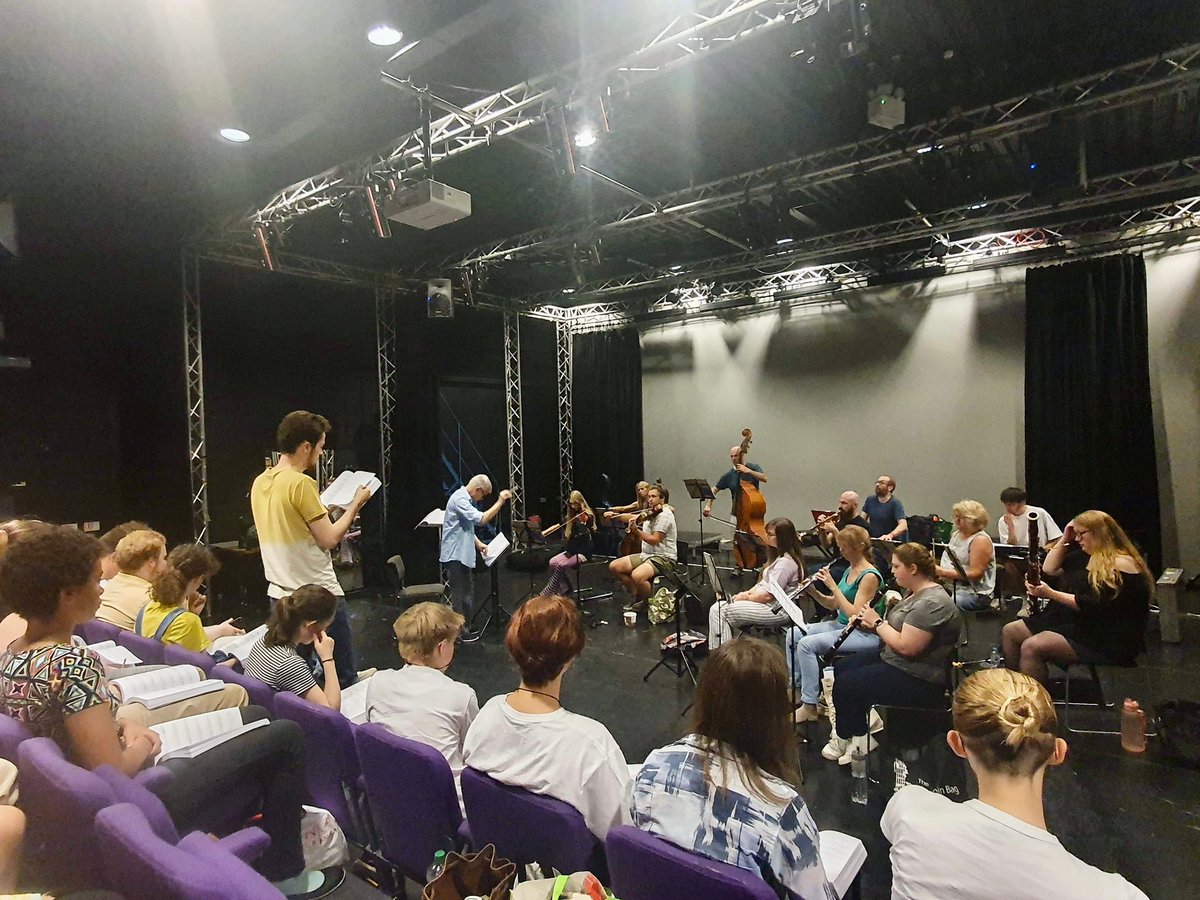 We’ve moved into the University of Bedfordshire Theatre today and the Sitzprobe is in full swing!
