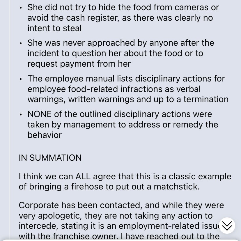 fuckyouiquit's tweet photo. Since when is calling the cops for an employment policy issue the first response? Sure, let’s ruin this girls life over a fucking sandwich. Fuck this manager and fuck the cops for actually arresting her. This is bullshit. https://t.co/KzfHBuYOia