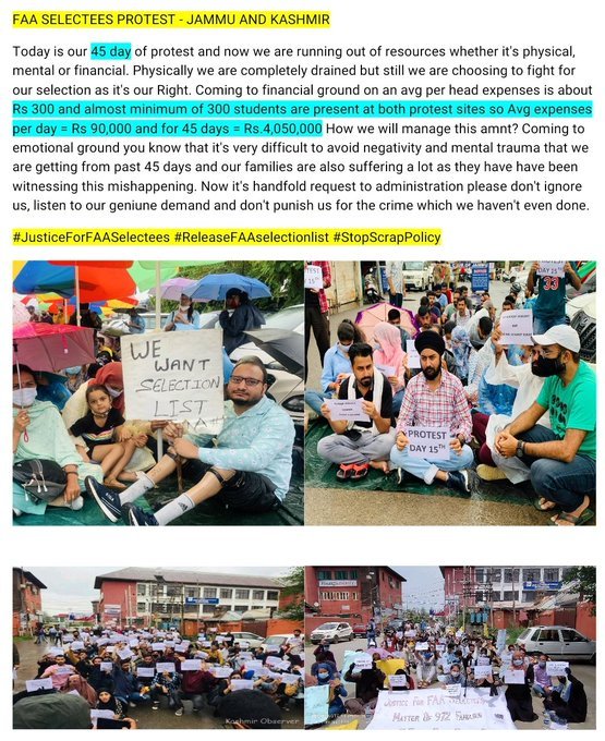 Sahildo65174360's tweet photo. @imjoginderp @manojsinha_ @OfficeOfLGJandK #ReleaseFAAselectionlist #JusticeForMeritoriousCandidates
#StopScrapPolicy https://t.co/xXoImPNbEX