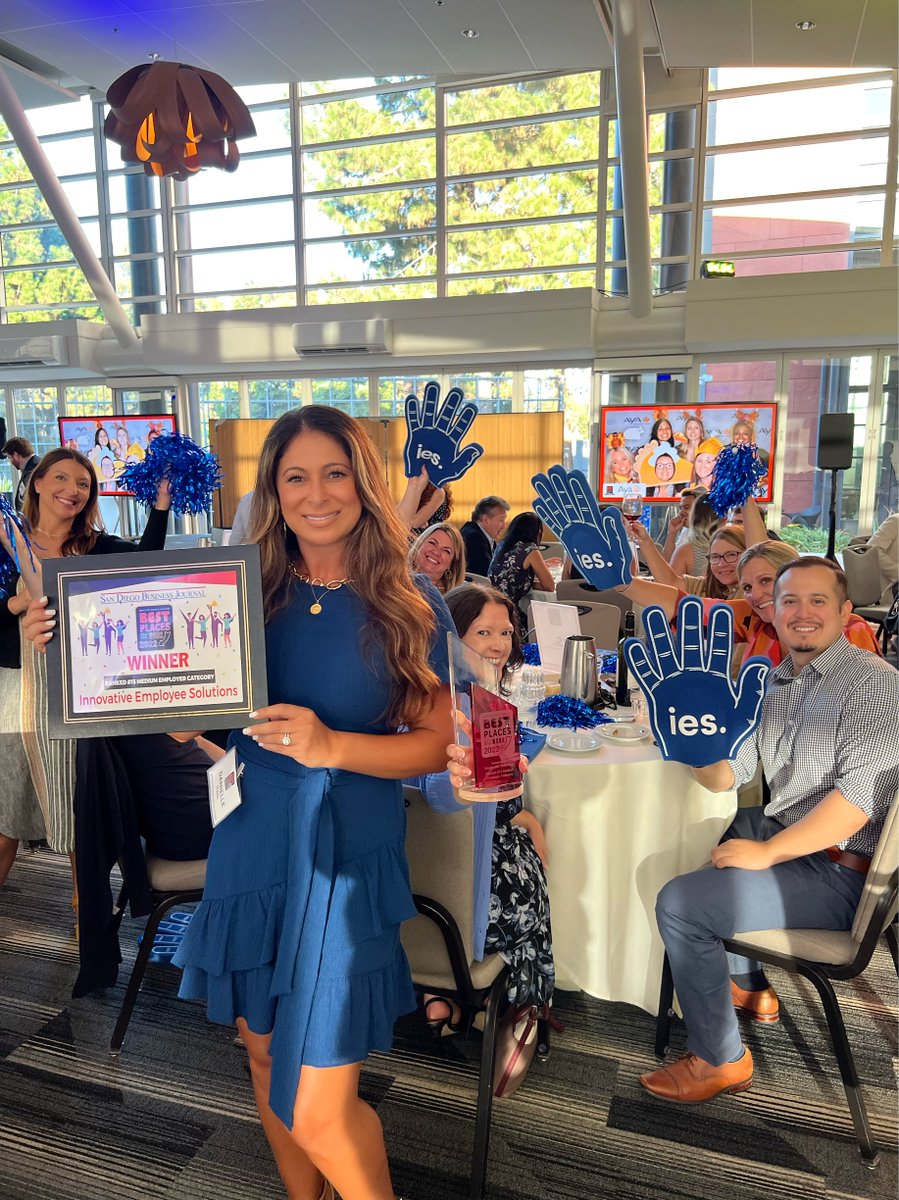 DanielleItani's tweet photo. @InnovativeES was named a Top 100 #BestPlacestoWork 2022 winner by @SDbusiness. Team #IES had a great time celebrating this amazing achievement at the awards ceremony. Thank you #SDBJ and congrats to all the winners! #IES #SanDiego https://t.co/HpQ2rhgxwE