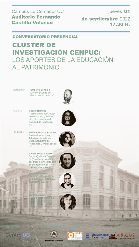 Regresamos, researchArgos. El 1 de septiembre interviene la compañera investigadora Alodia Rubio Navarro, desde #Chile, con una conferencia sobre Espacios y herramientas web 2.0 para la creación de cibercomunidades patrimoniales 👏🧑‍🎓 <a href="/aupdcs/">AUPDCS</a> @FacultadEducaUZ #patrimonio