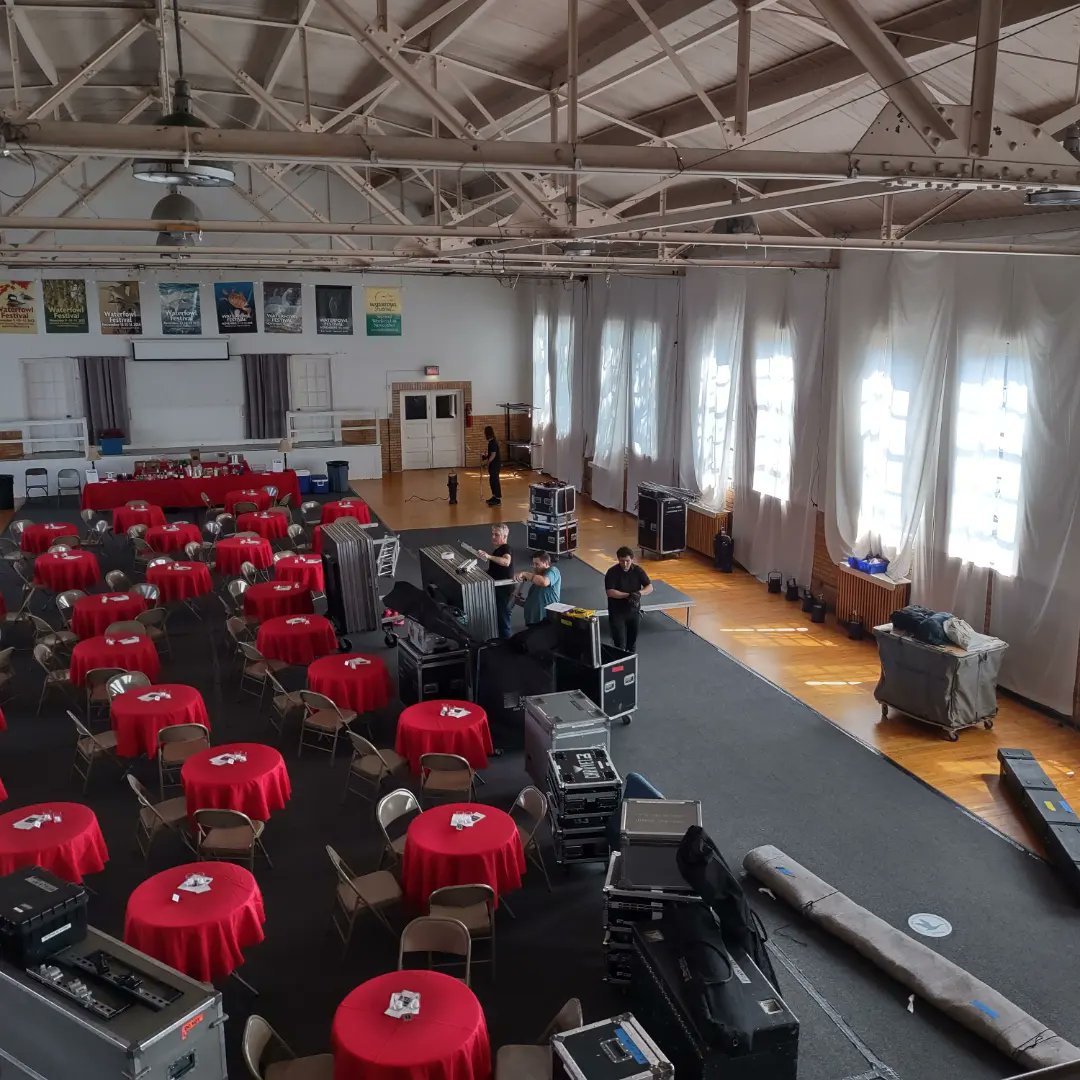 Final load-in of the summer concert series. Thanks to Ralph Sordyl and his great crew at Optimum Audio for their great work. Still some tickets available for Purcell | Bianchi | Tiemann tonight at 7. jazz-alive.org #jazz #jazzalive #eastonmd #eastonmaryland