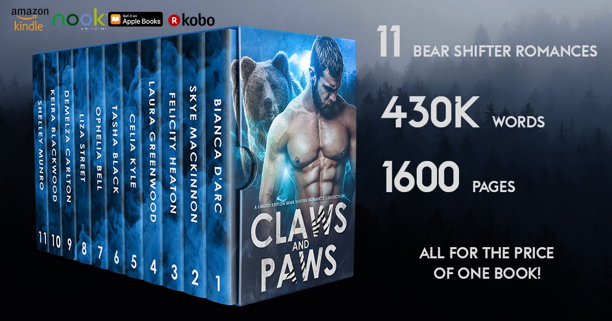This new bear shifter box set is so big we couldn't even make a paperback! Almost half a million #spicyromance words: books2read.com/clawsandpaws