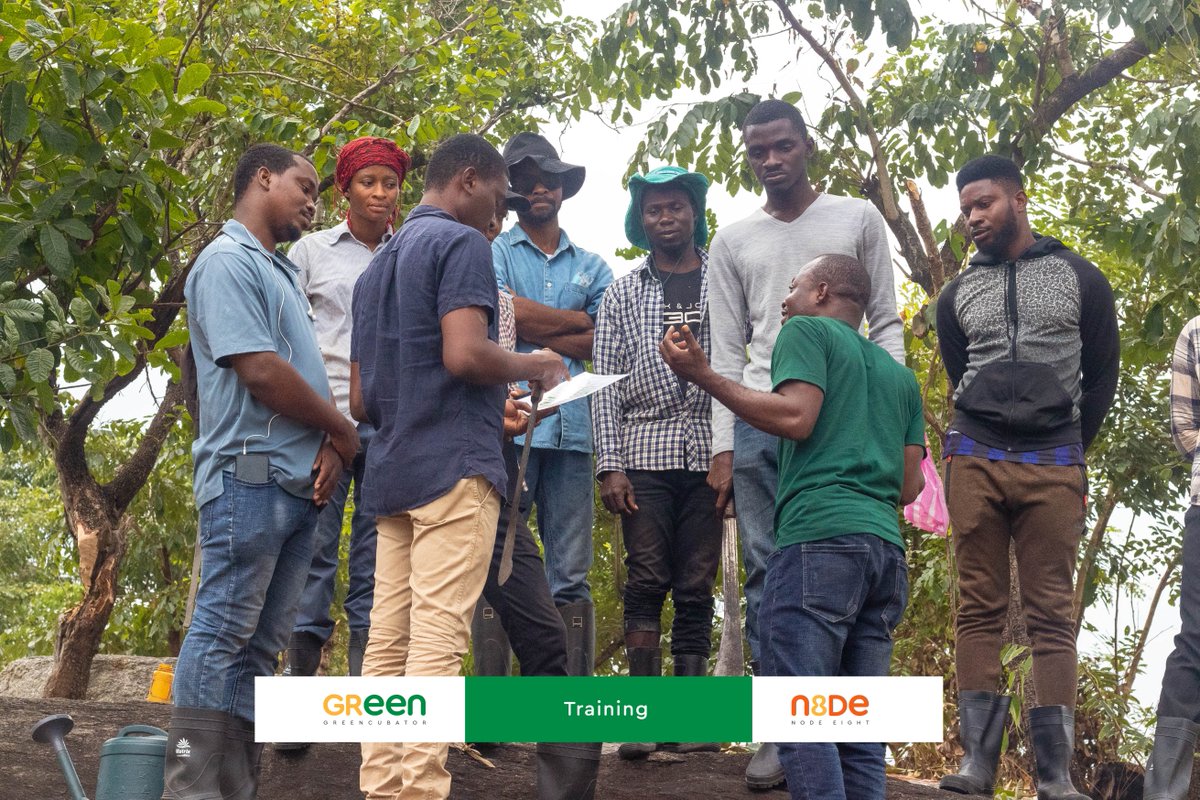 NodeEight's tweet image. 1/4
It&apos;s 3 weeks already… We are Getting Our Hands Dirty to put Food in Yours.
Here are the highlights of the first cohort of #Greencubator:

The first week was spent by the greencubatees clearing, plowing, testing the soil, &amp;amp; other farming-related tasks on their assigned