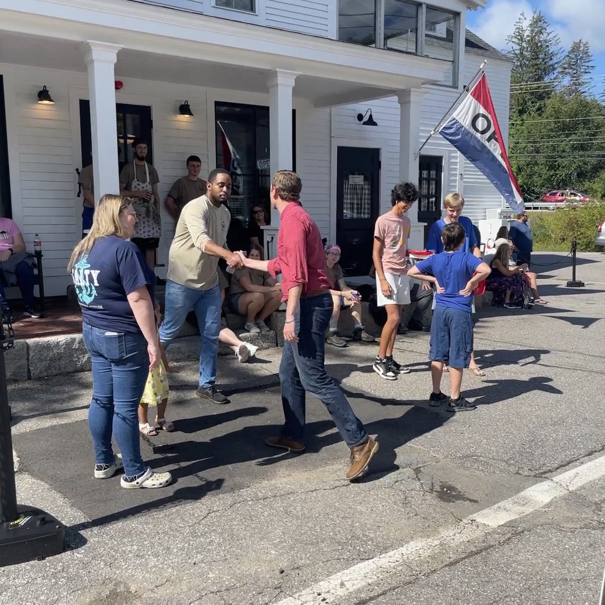 mowers's tweet photo. Great to see so many friends, supporters, and neighbors at the Gilford OHD parade this morning! 

Even ran into my #1 fan on the parade route! 👶🏻

#NHPolitics https://t.co/xtzZhtjMO4