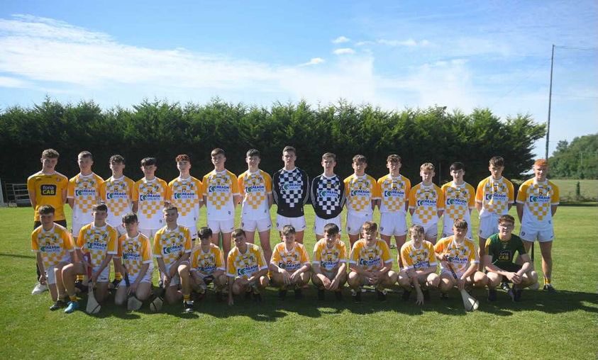 AontroimGAA's tweet photo. Well done to our U15 Hurlers today who finished off a solid season winning the Stephen Dorrigan Cup by beating Meath and Derry! The lads stayed UNBEATEN 🏆 https://t.co/RttEL6GLUa