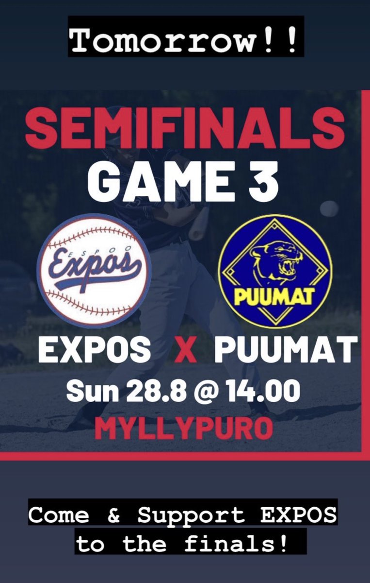 Espoo Expos baseball (@espooexpos) on Twitter photo 