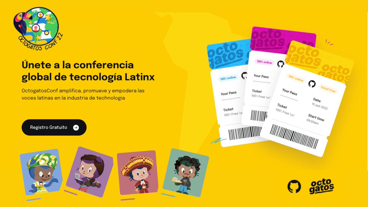 PyLatam's tweet image. ¿Ya te registraste para #octogatosconf22? 🎉😊🚀

¿Qué tal unirse a uno de los mayores eventos de la comunidad de GitHub en América Latina?🐙✨

🗓️15 de Septiembre
💻En linea

Regístrate aquí!👇
eventbrite.com/e/octogatoscon…