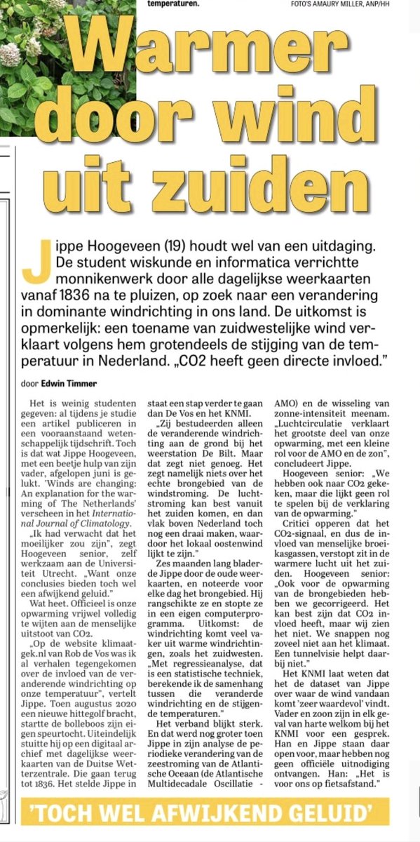 rkemp59's tweet image. Dit is genieten: 19 jarige student wiskunde Jippe verricht monnikenwerk door weerkaarten vanaf 1836 na te pluizen

Toename van zuidwestelijke wind verklaart grotendeels stijging temperatuur in NL: &quot;We snappen nog zoveel niet aan het klimaat. Een tunnelvisie helpt daarbij niet&quot;