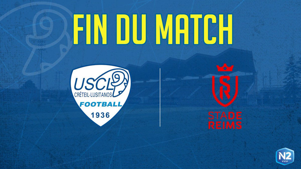 uscreteil's tweet photo. C’est fini à Duvauchelle ! Après avoir mené deux fois au score grâce à Mahop et Gueye, les Cristoliens concèdent finalement le match nul face à la réserve du @StadeDeReims. 2️⃣-2️⃣ #USCLSDR https://t.co/mxF0AXAsFs