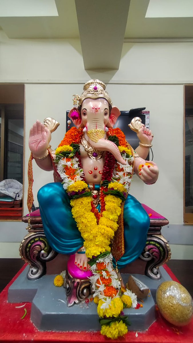 MumbaicharajaFP's tweet photo. || मुंबईचा राजा पूजा मूर्ती २०२२❤️🙏🏻 ||
.
.
#mumbaicharaja #ganeshotsav #22ft #ganesha #rajamumbaicha #ganeshgalli #mumbaicharaja2022
@Mumbaicha_Raja
@SamanvaySamiti https://t.co/1bTwRo92s9