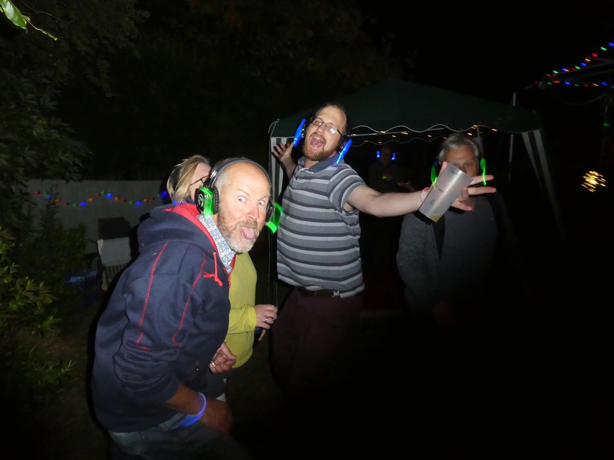 StephPollard13's tweet photo. @SilentDiscoComp Totally loved it. Silent Disco at our house. Dancing in the garden, the kitchen and even the bathroom. Everybody happy. #thanks https://t.co/mYmTyGpiYU