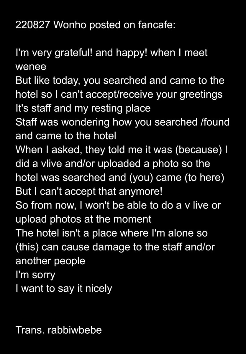rabbiwbebe's tweet photo. Wonho posted on fancafe: https://t.co/BcZ1zaRLws