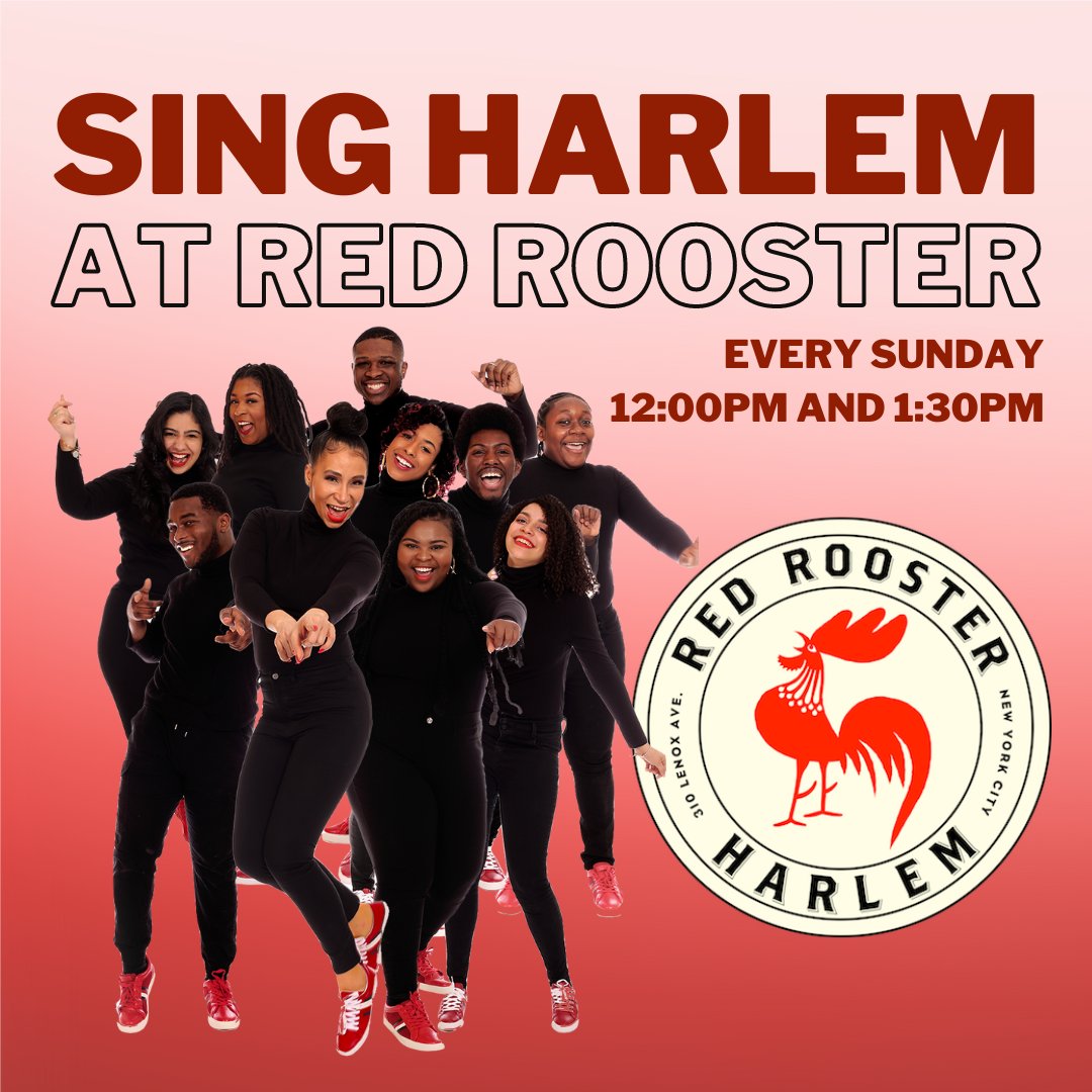 Need some weekend plans? We got you! Catch <a href="/SingHarlem/">Sing Harlem</a> tomorrow at <a href="/RoosterHarlem/">Red Rooster Harlem</a> at 12pm and 1:30pm. Live music AND comfort food? Yeah, we’ll see you there 😉  

#SingHarlem #MamaFoundationfortheArts