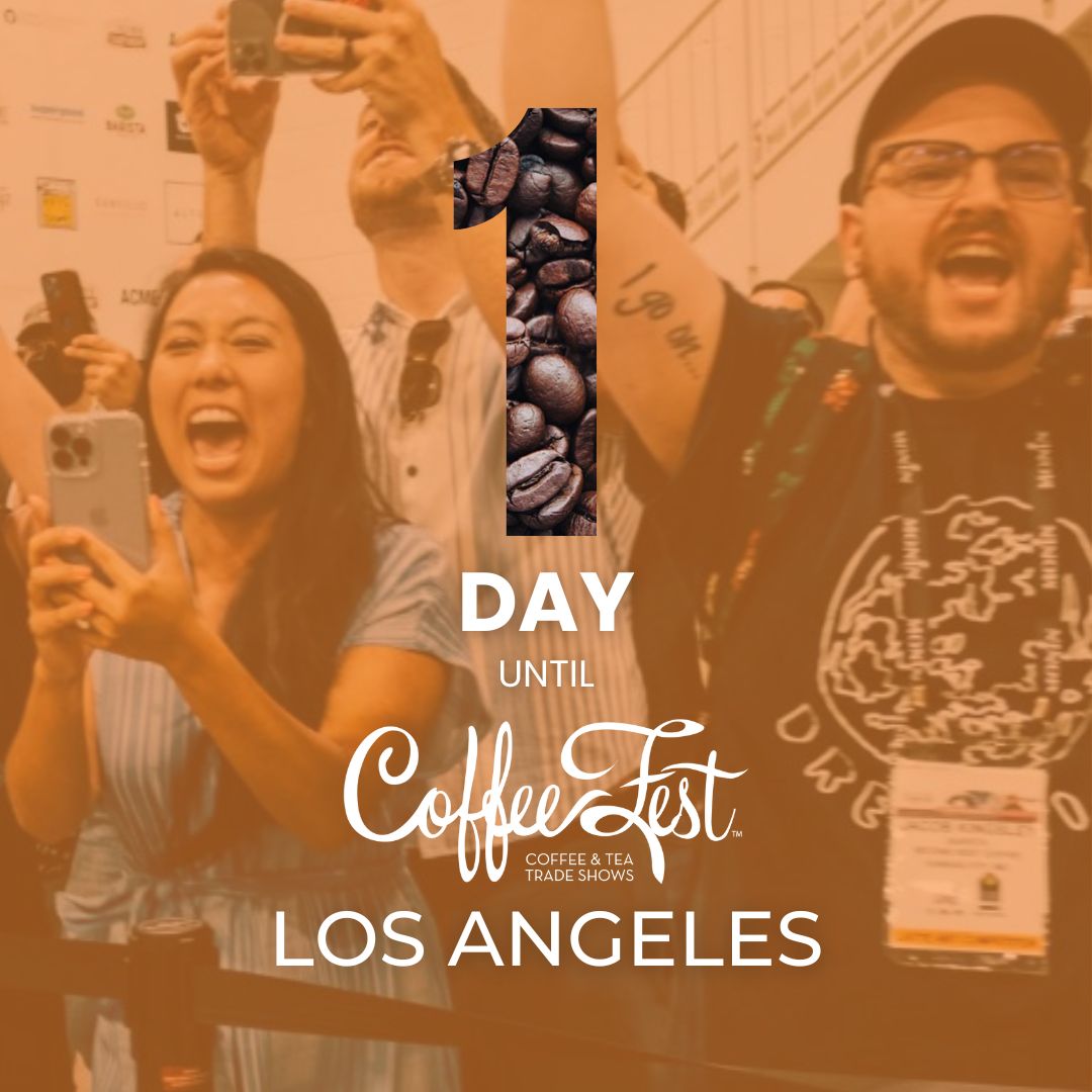 CoffeeFestShow's tweet photo. Are you counting down with us?! We are exactly 1 day away from Coffee Fest LA! Our floor hours will be: Sunday 11am-5pm, Monday 11am-5pm, and Tuesday 11am-4pm.
#CoffeeFest #CoffeeFestLA #CoffeeFestLosAngeles #LosAngeles #LACoffee #LosAngelesCoffee #LACalifornia https://t.co/rYRmlrkoEK
