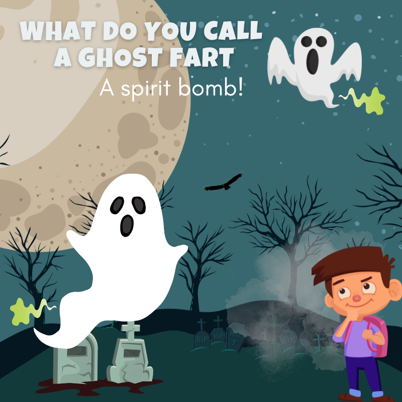 bumps_bottom's tweet photo. What do you call a ghost fart?👻

A spirit bomb!💥

#BottomBumps #EddieAndTheBumps #GhostJoke #FartJoke #Ghost #InterestingFact #MobileGame 💨 https://t.co/Z392sc96k1