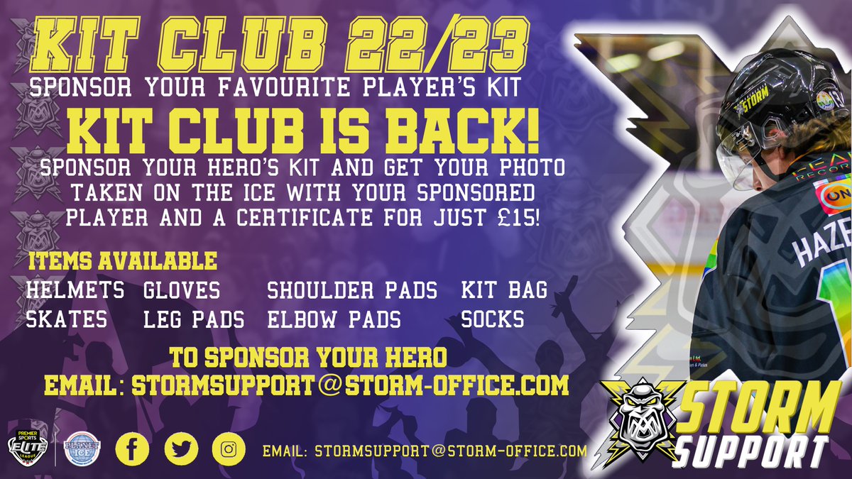 Mcr_StormSuprt's tweet photo. π KIT CLUB π
Sponsor a piece of your heroβs kit for and get a photo with them on the ice!
You also get your name on our website and a certificate!
Just Β£1οΈβ£5οΈβ£!!
Email: stormsupport@storm-office.com
#WeAreStorm | #KitClub https://t.co/PdaFCpAS8j