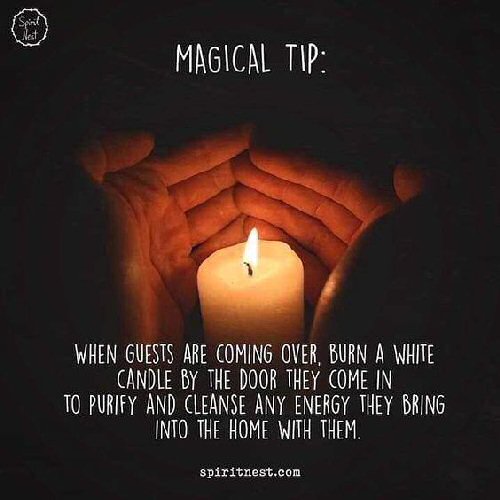 inamorata_xx's tweet photo. #WitchTip - When guests are coming over, burn a white candle by the door they come in to purify and cleanse any energy they bring into the home with them.
#WitchyWednesday #magicaltip https://t.co/wq2CxW5yvi
