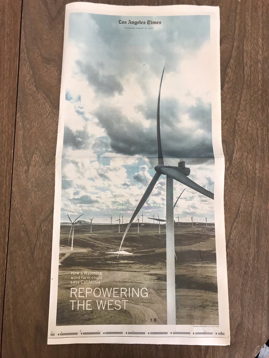 Folks, today’s <a href="/latimes/">Los Angeles Times</a> features a six-page special section with Part 1 of Repowering the West, my new series on the landscapes and rural economies being reshaped by wind &amp; solar power. Get the paper and read the story: latimes.com/environment/st…
