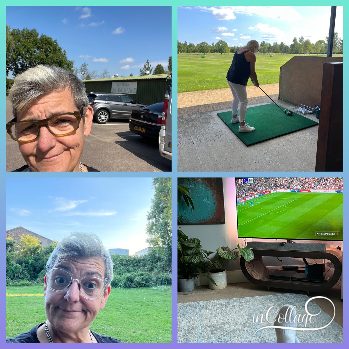 Golf range with my sister and then 9 holes. Evening dog walk in the sun. Feet up watching the ⚽️ Smashing #NursesActive <a href="/Saraklowe/">Sara Lowe</a> @MRowlandPhysio <a href="/samgrove70/">samgrove70@icloud.com</a>