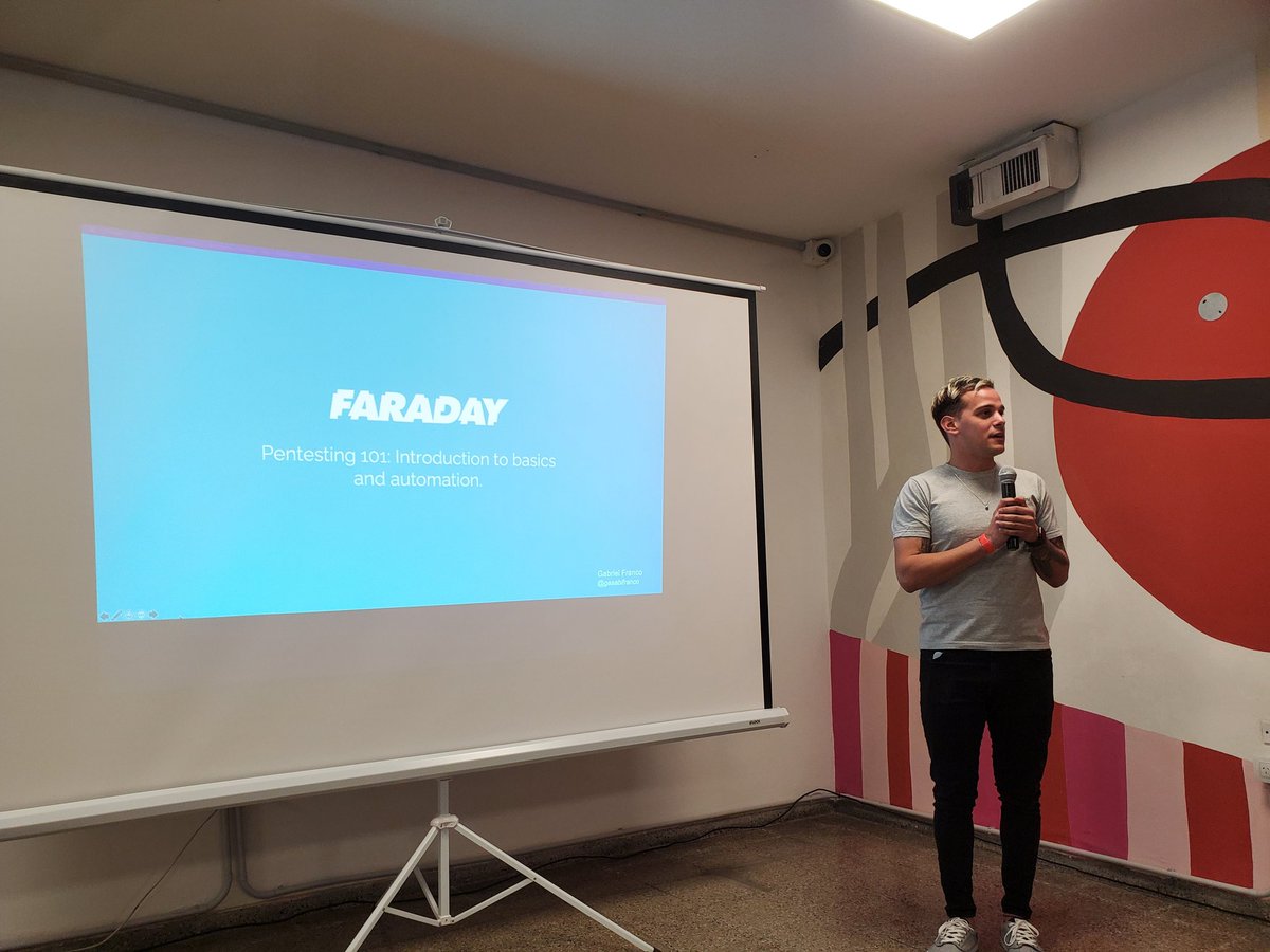 Es el momento ahora de <a href="/gaaabifranco/">Gabriel Franco.</a> con su presentación:"Pentesting 101: Introduction to basics and automation. #WeAreBack