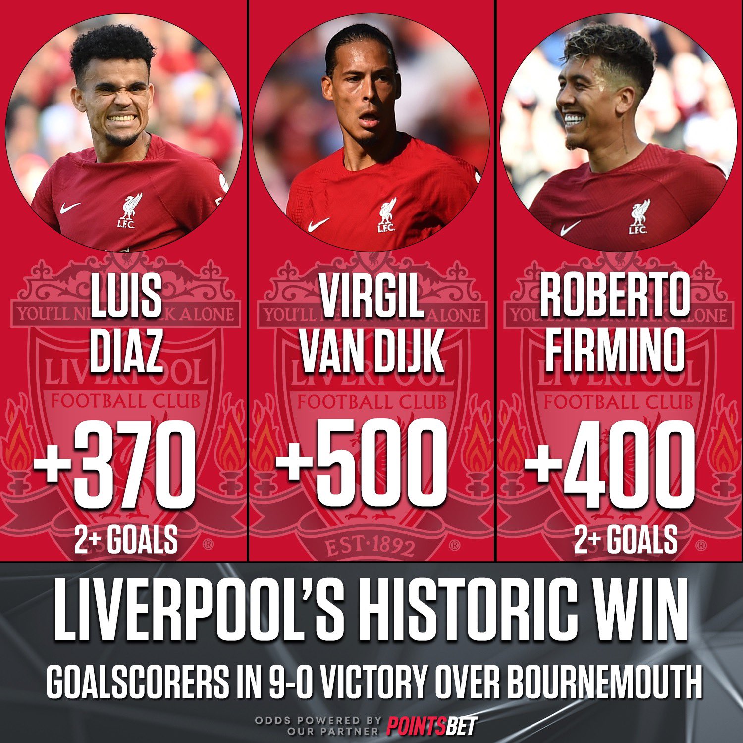 NBC Sports EDGE Betting On Twitter Liverpool Tied A Record For Largest Margin Of Victory In A