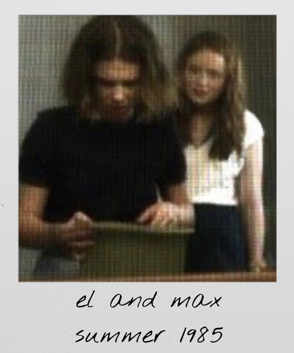 strngerpolaroid's tweet image. a polaroid of el and max 
summer 1985