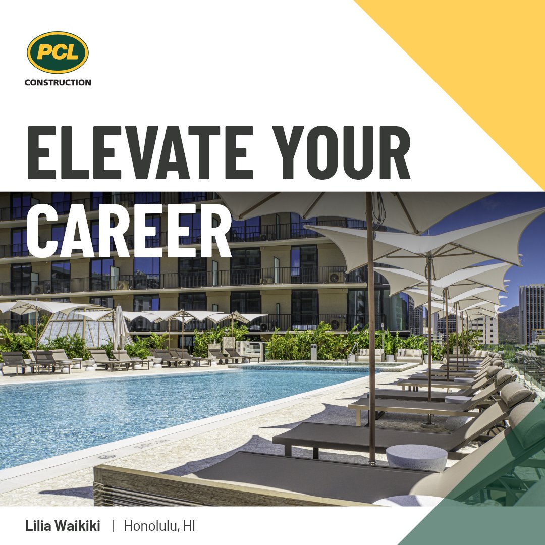 PCLConstruction's tweet photo. It's rare to build a 28-story apartment building with a ninth-floor pool. 🏊 🩱 🥽
That's what our teams are doing in Honolulu, Hawaii.
If you're ready to take your career to new places, check out our current openings. 👉 https://t.co/VWecNP7r6T
#WhyPCL #ConstructionJobs https://t.co/NPwOqn5htq