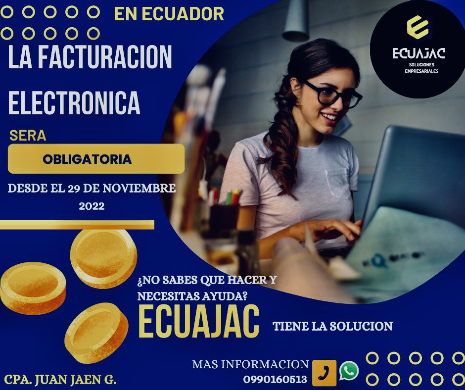 ecuajac's tweet photo. Estamos disponibles 24/7 para ayudarte con él cambio de físico a electrónico 💻 📱 Ingresa a la era digital en Facturacion ! https://t.co/6qJu6t5V7N