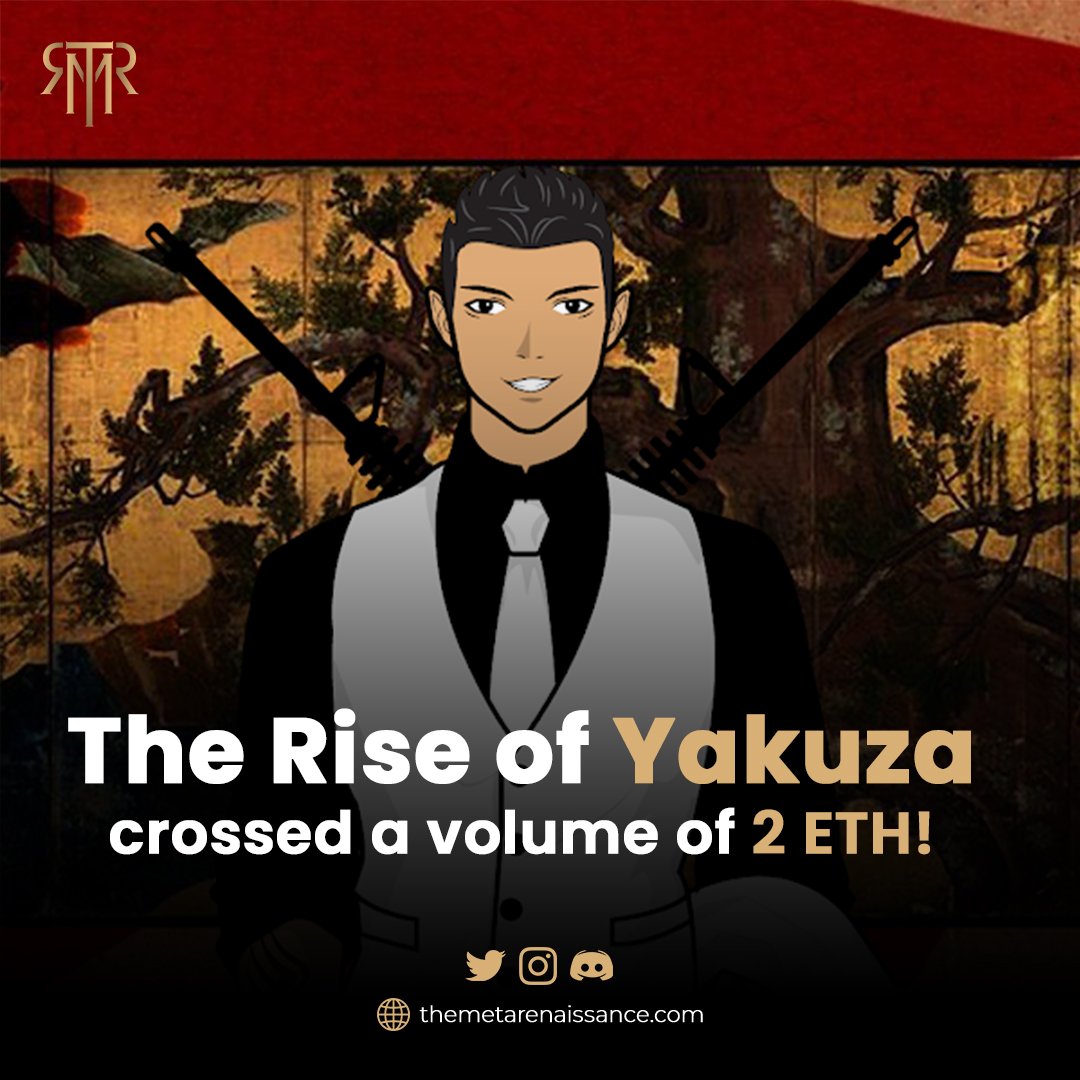 TheMetaLabs's tweet photo. The Rise of Yakuza crossed a volume of 2 ETH on Opensea 🥂
#NFTCollection #NFT https://t.co/ym0OBBJS14