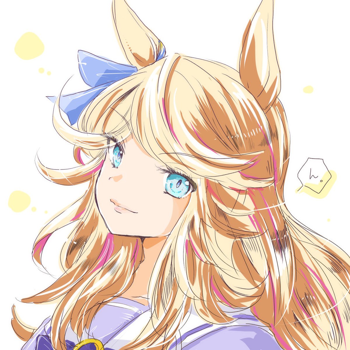 1girl solo animal ears horse ears blonde hair long hair tracen school uniform  illustration images