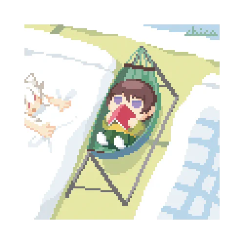 今晩はハンモックで寝るぬいちゃん 