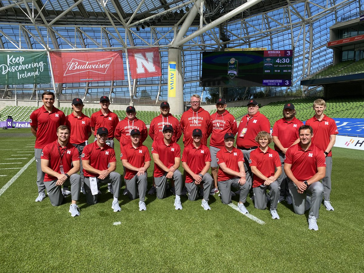 <a href="/HuskerManagers/">Nebraska Football Managers</a> getting ready to kick off the season in Dublin with <a href="/cfbireland/">Aer Lingus College Football Classic</a>! They have done some great work for this game. #Huskers #GBR