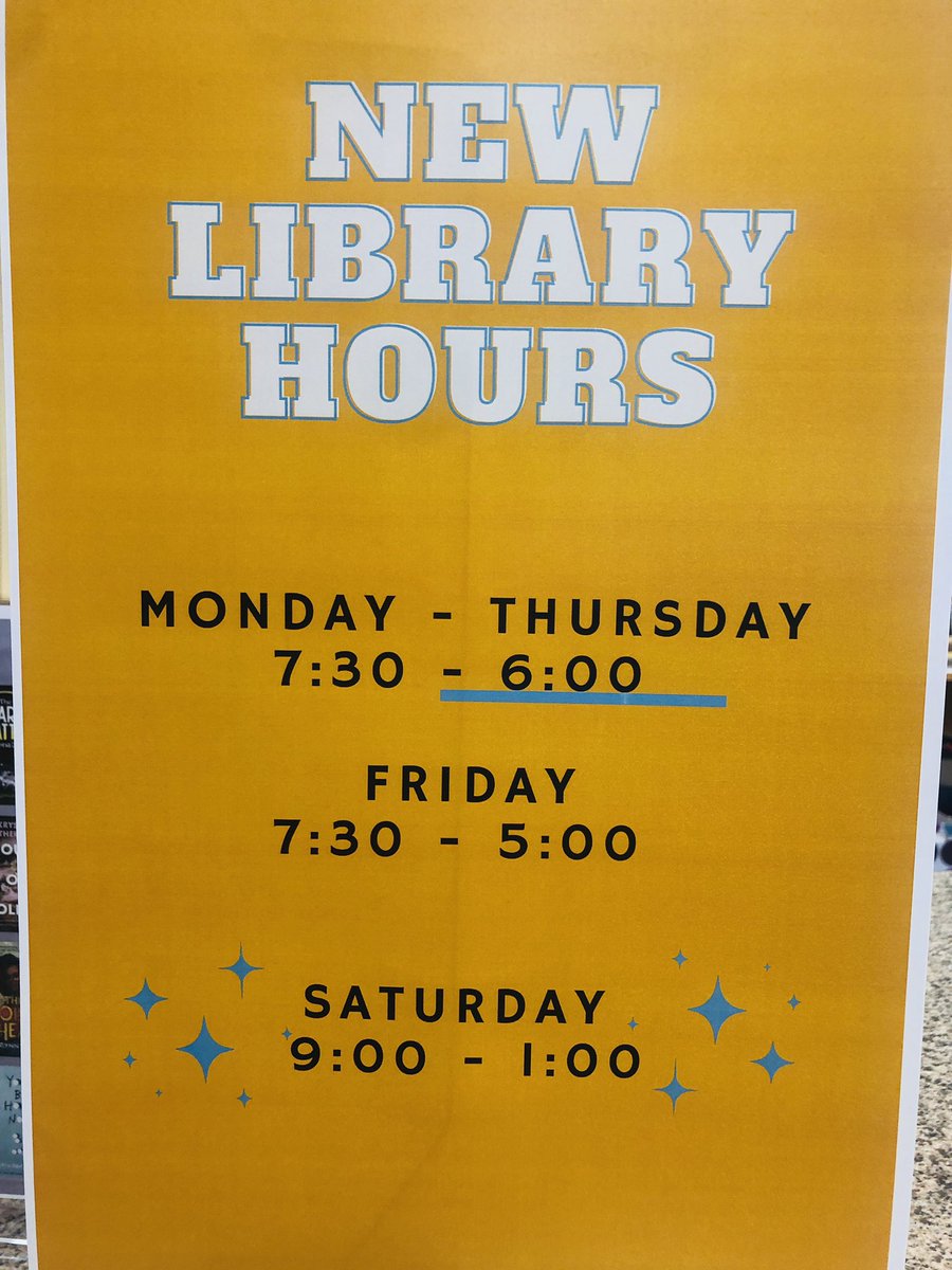 LaraMLavery's tweet photo. It’s Saturday morning! Come join us! @NBPSEagles @LC_NBPS #saturdayhours #library #reading #reptheprep https://t.co/vujAcrzhFv