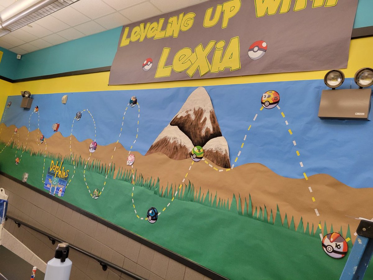 moran859's tweet photo. @6thDistrictElem Lexia wall up and ready to go!  Excited to see how many student level up this year. https://t.co/nt1cehRUai