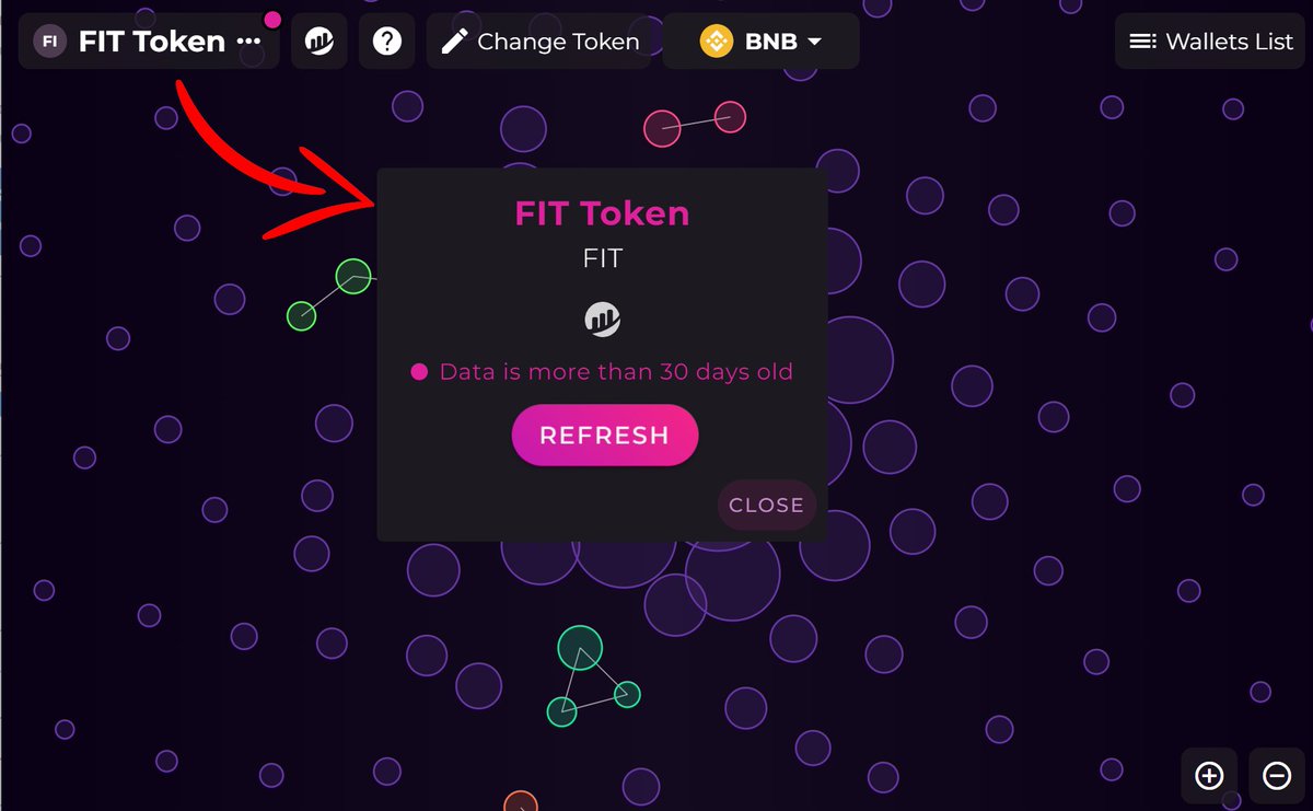 bubblemaps's tweet photo. When you see a red dot on a token's name, you need to refresh the bubble map 🔴 

Follow these quick steps:
1⃣ Click on the name
2⃣ Click on Refresh

Just like that, you have traveled in time! https://t.co/cjaoRNVCyd