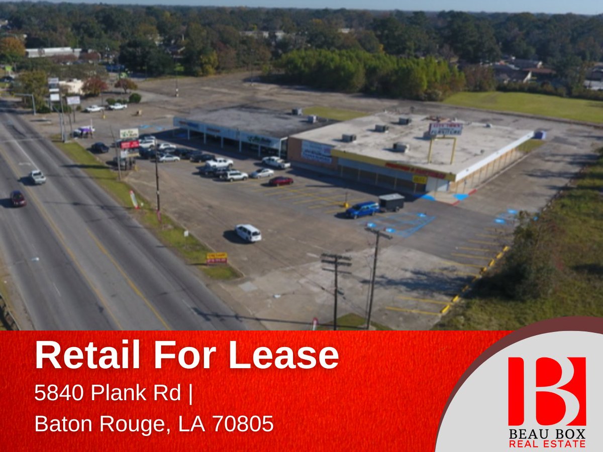 BeauBoxRE's tweet image. ✅16,430 SF End Cap Available For Lease
5840 Plank Rd, Baton Rouge, LA 70805

More details of the property 👇
cutt.ly/TXCh61M
📞  225.237.3343 Bryant Butler 

 #batonrouge #propertyforsale #commercialpropertyforsale #commercialrealestate #beaubox #realestate #neworleans