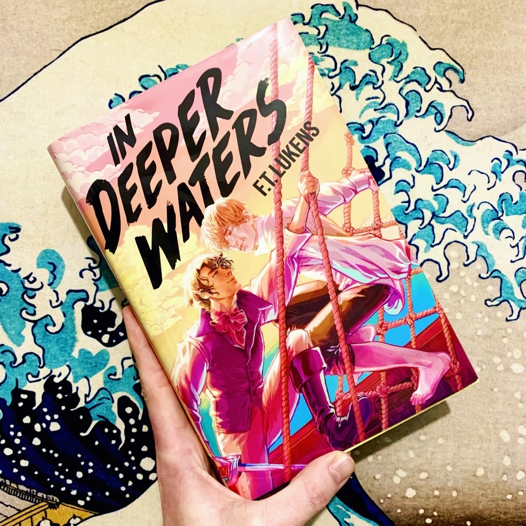 culture_debate's tweet photo. Panelist @DisnerdBob is setting sail on the rough waters of love! Heβs listening to #InDeeperWaters by @ftlukens from @SimonBooks! A swoonworthy #LGBTQ #YA tale with pirates, princes and mysterious captives. I hope to encounter mermaids too!π€πΌ#gpcdcultureclub #BookTwitter #books https://t.co/0jZpcuy0HB