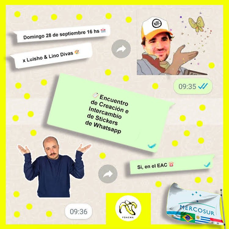 luishodiaz's tweet photo. ¿Planes para el domingo? Ir al EAC a diseñar stickers entre todxs y compartírnoslos 💕 mano a mano con @linodivas https://t.co/ba6YFcGUU8