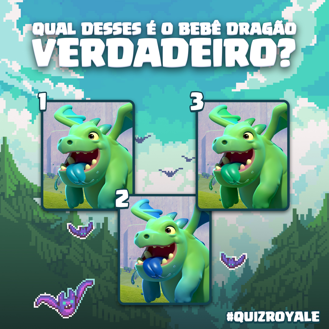 ClashRoyaleBR's tweet photo. #QuizRoyale! Vamos ver se vocês conhecem mesmo o 👶 mais amado do Clash! 

Consegue descobrir qual é o Bebê Dragão certo?! https://t.co/uPt088AwrN