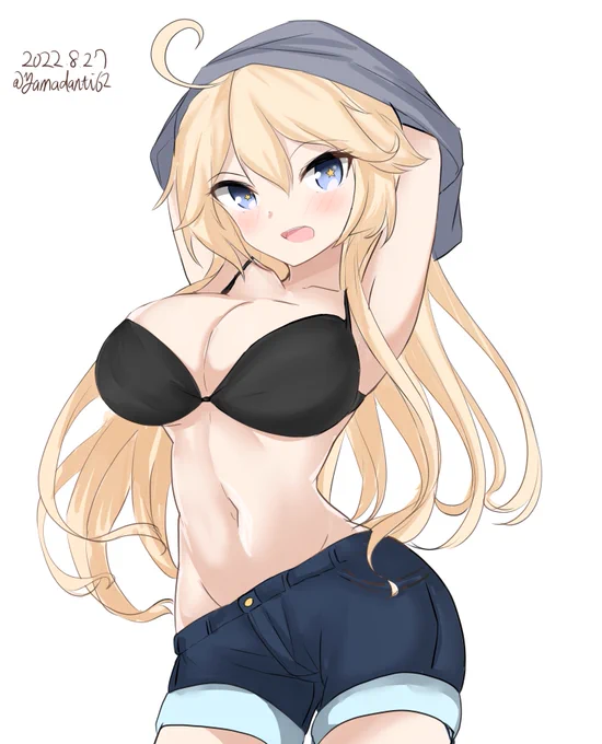 #艦これ版深夜の真剣お絵描き60分一本勝負 #艦これ版真剣お絵描き60分一本勝負_20220827アイオワ 