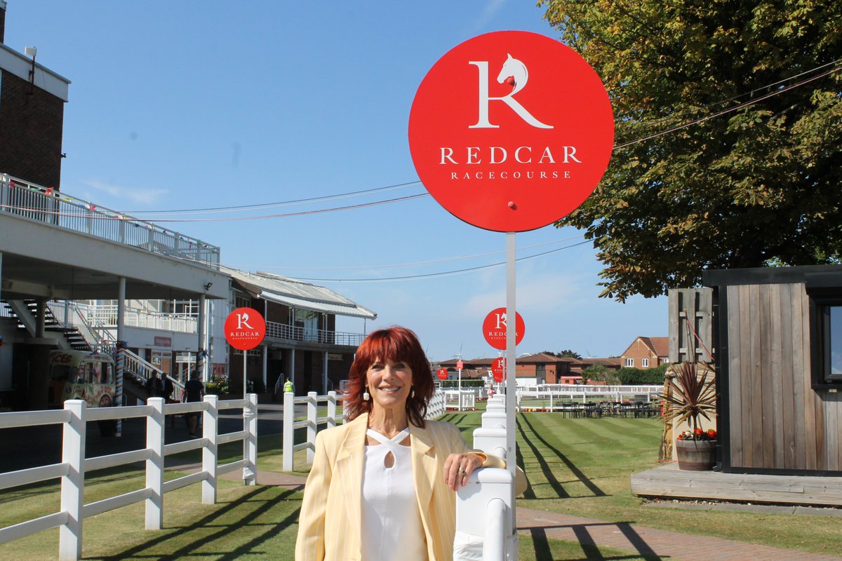 Redcarracing's tweet photo. We are delighted to have North-East TV legend @PamRoyleTV with us as a guest today, along with husband Mike. Pam will be presenting the trophy after the fourth race and helping to judge the Best-Dressed Couple contest. Have a lovely evening, Pam, and thanks for coming to Redcar https://t.co/NZ42h9RrKO