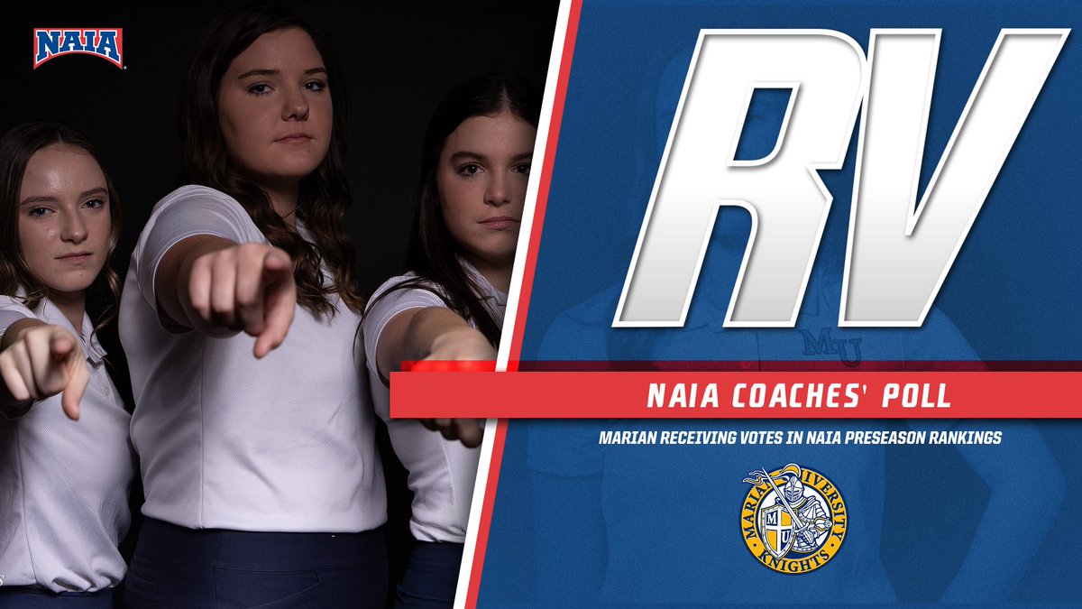 MUKnights's tweet photo. Last night the NAIA released the preseason rankings for women's golf, and your Knights @MarianUnivWGolf is receiving votes in the 2022-2023 preseason poll! 

📈: https://t.co/qMjHgyHsuI https://t.co/kLlbVlRQHE