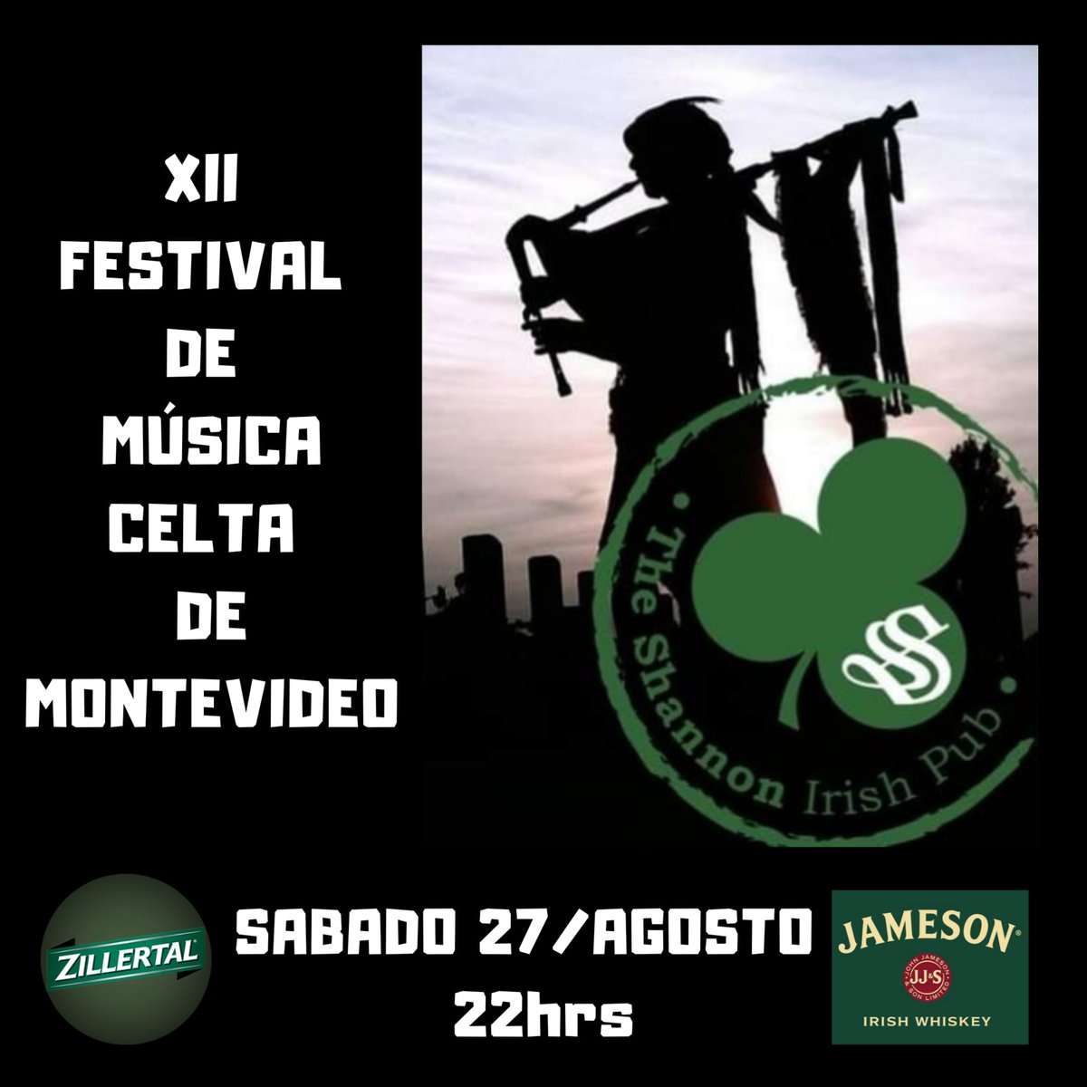 theshannonuy's tweet photo. Sábado 27/Agosto:
FESTIVAL DE MUSICA CELTA DE MONTEVIDEO - 22 HS
Cubierto artístico $200 https://t.co/GYDB4MGOw6