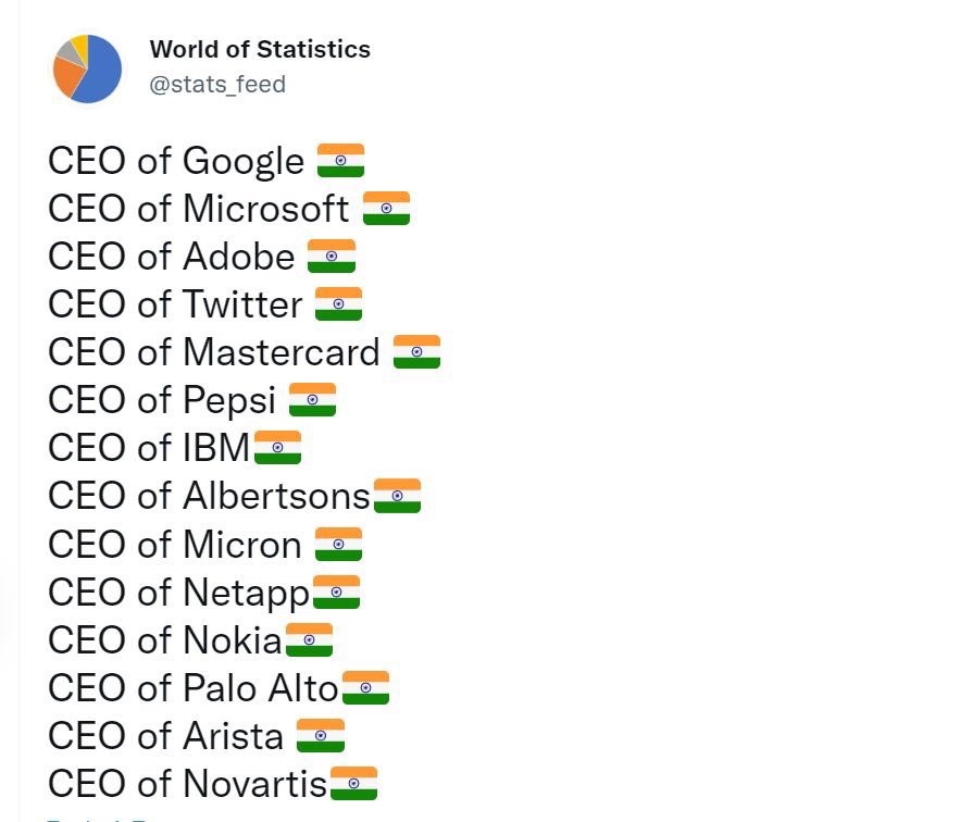 jolozanoga's tweet photo. La #India se ha convertido en una «fábrica» de #CEOs https://t.co/eID23NTMaI