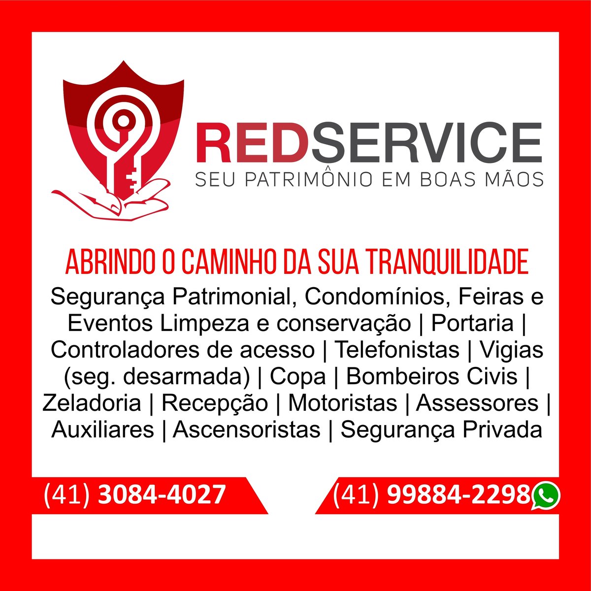 RedServices6's tweet photo. Faça parte de nosso banco de profissionais, 📬 Envie seu CV por whatsapp 41 99884-2298 ou e-mail redservice@hotmail.com

#vagasdeemprego #vaga #portaria #limpeza #terceirizacao #servicosgerais #curitiba #trabalho #vigia #redservicepr #instagood #fé #foco https://t.co/xwN2PV7ght