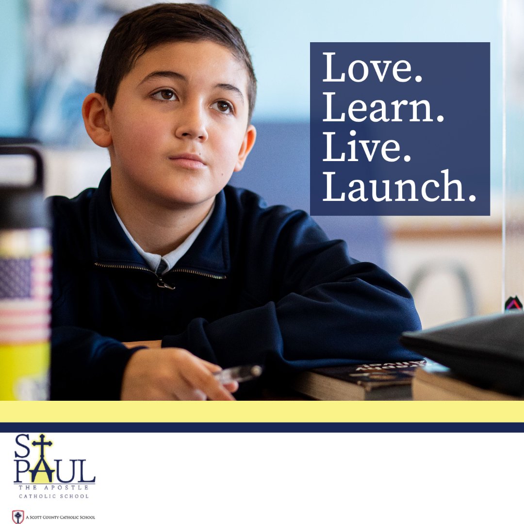 St. Paul the Apostle Catholic School emphasizes four main components in the education of our youth; Catholic Values, Family, Academic Excellence, and Stewardship.
LOVE...Jesus.
LEARN...to be a disciple.
LIVE...your calling.
LAUNCH...into the world.
#elementaryschool #catholic ...