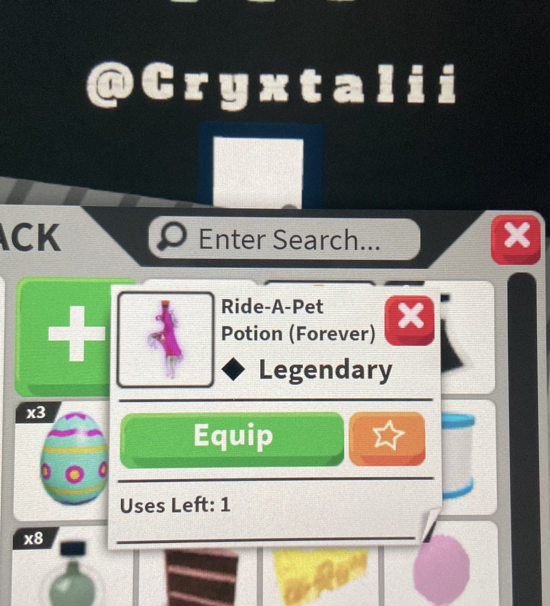 Cryxtaliii's tweet photo. selling all these items for robux!!!!
⁀➷ name your price

ia for ride potion: 90 robux + tax

rts highly appreciated! 🫶🏻
#adoptme #adoptmetrades #adoptmetrading #adoptmetrader #adoptmecash #adoptmepets #robuxtrader #robuxtrading #robuxtrades #robuxtrade https://t.co/W8EOsQDyiR